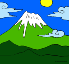 Dibujo Monte Fuji pintado por montemural