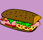 Dibujo Bocadillo pintado por sandwich
