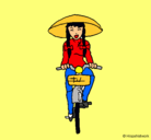Dibujo China en bicicleta pintado por laumika