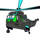 Dibujo Helicóptero al rescate pintado por danielit