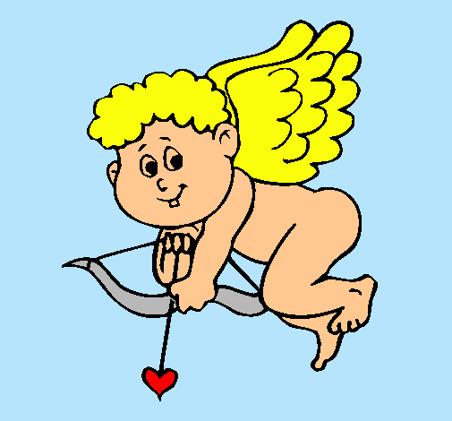 Dibujo Cupido pintado por amalia