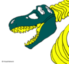 Dibujo Esqueleto tiranosaurio rex pintado por 000000000000007