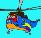 Dibujo Helicóptero al rescate pintado por benito