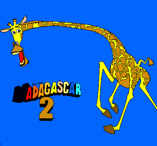 Dibujo Madagascar 2 Melman 2 pintado por augus 
