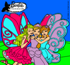 Dibujo Barbie y sus amigas en hadas pintado por Rita