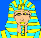 Dibujo Tutankamon pintado por cancer