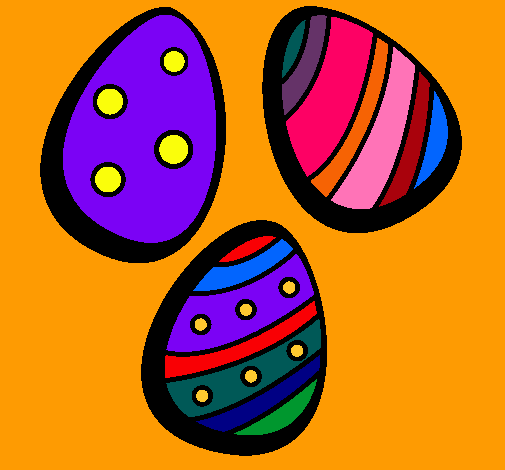 Dibujo Huevos de pascua IV pintado por amalia