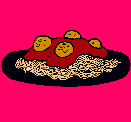 Dibujo Espaguetis con carne pintado por jaismar