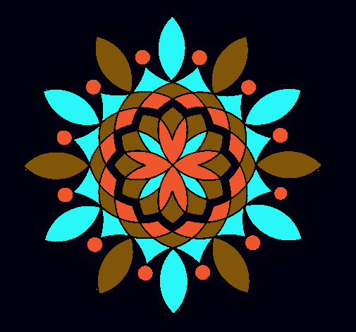 Dibujo Mandala 3 pintado por blanca