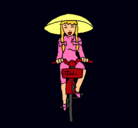 Dibujo China en bicicleta pintado por Rouse