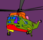 Dibujo Helicóptero al rescate pintado por rati