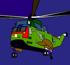 Dibujo Helicóptero al rescate pintado por ISAIAS