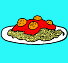 Dibujo Espaguetis con carne pintado por Martini-ta