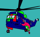 Dibujo Helicóptero al rescate pintado por FIRIFU