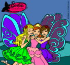 Dibujo Barbie y sus amigas en hadas pintado por laura12