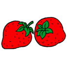 Dibujo fresas pintado por Frutilla