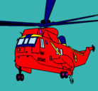 Dibujo Helicóptero al rescate pintado por bobila