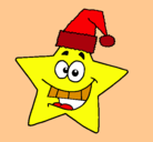 Dibujo estrella de navidad pintado por auxii