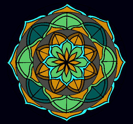 Dibujo Mandala 6 pintado por blanca