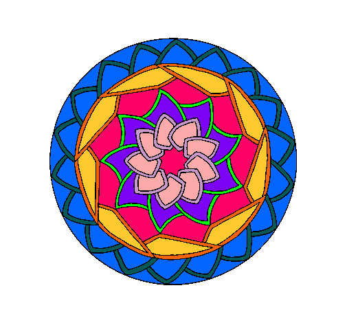 Dibujo Mandala 1 pintado por cristinipini