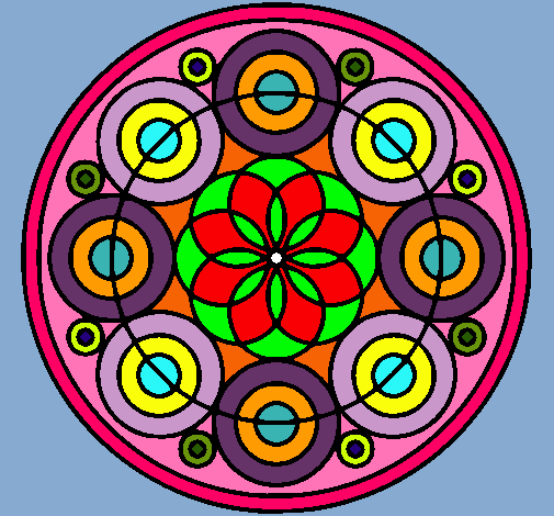 Dibujo Mandala 35 pintado por llamp