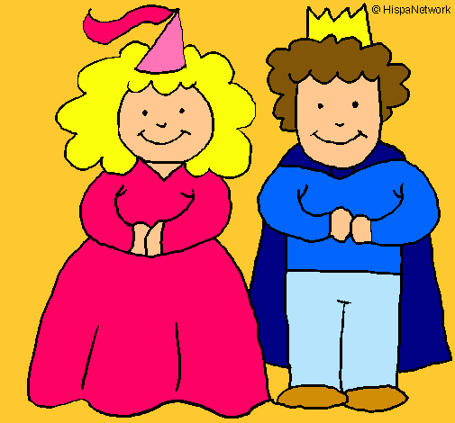 Dibujo Princesa y rey pintado por itz26