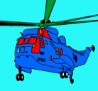 Dibujo Helicóptero al rescate pintado por chuki