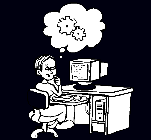 Informático pensando
