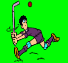 Dibujo Jugador de hockey sobre hierba pintado por hockey
