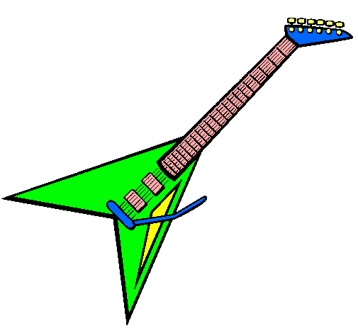 Dibujo Guitarra eléctrica II pintado por smv4