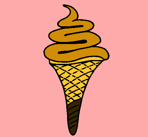 Dibujo Helado de un sabor pintado por ornelita