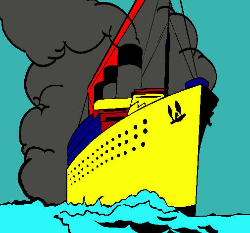 Dibujo Barco de vapor pintado por mayrita