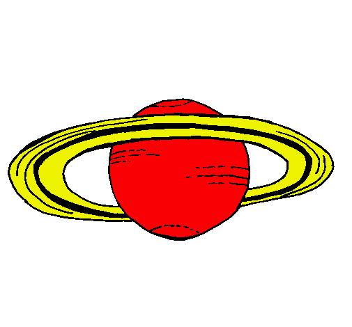 Dibujo Saturno pintado por antonlla