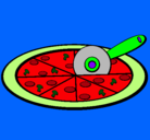 Dibujo Pizza pintado por supernata