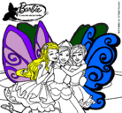 Dibujo Barbie y sus amigas en hadas pintado por agata