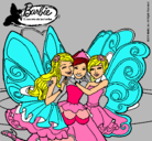 Dibujo Barbie y sus amigas en hadas pintado por ilta