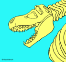 Dibujo Esqueleto tiranosaurio rex pintado por luis-angel