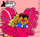 Dibujo Barbie y sus amigas en hadas pintado por morenadonair
