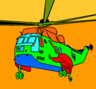 Dibujo Helicóptero al rescate pintado por guillermo