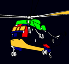 Dibujo Helicóptero al rescate pintado por pelusa