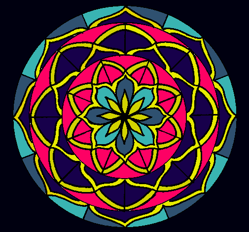 Dibujo Mandala 6 pintado por blanca