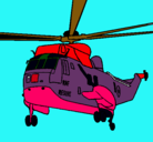 Dibujo Helicóptero al rescate pintado por SAUL