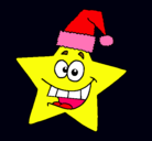 Dibujo estrella de navidad pintado por STARS