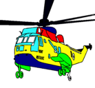 Dibujo Helicóptero al rescate pintado por rickito