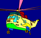 Dibujo Helicóptero al rescate pintado por jael