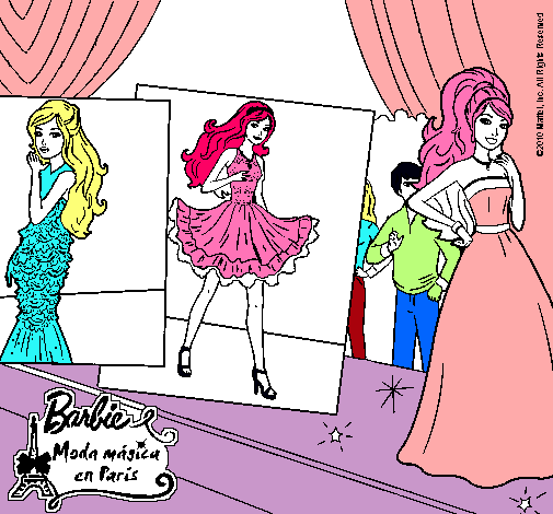 Dibujo Barbie, desfilando por la pasarela pintado por Ana85