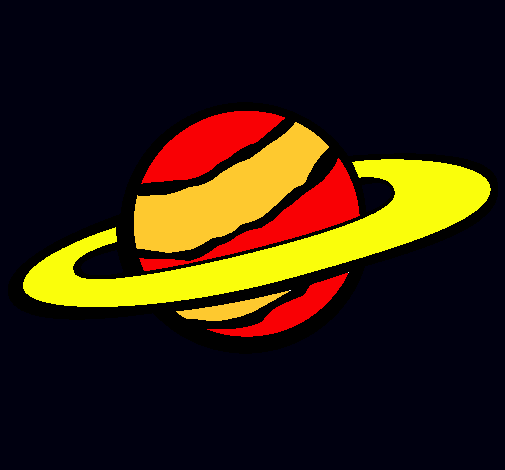 Dibujo Saturno II pintado por upchuck