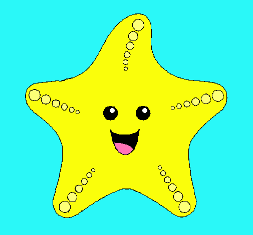 Dibujo Estrella de mar pintado por jeshu_123