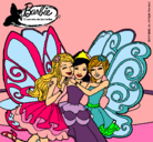 Dibujo Barbie y sus amigas en hadas pintado por kjdsak