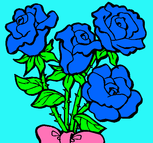 Dibujo Ramo de rosas pintado por marlen